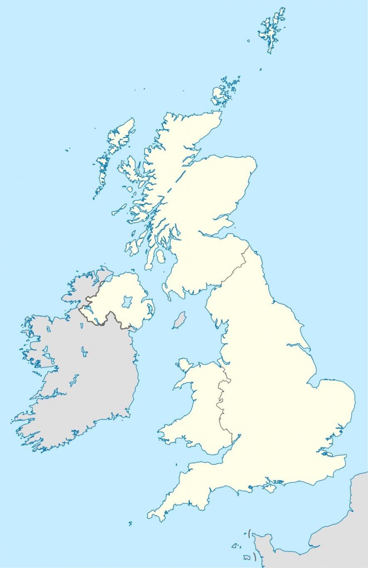 карта Великобритании границ