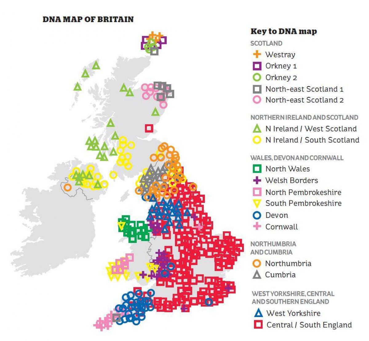 генетическая карта Великобритании