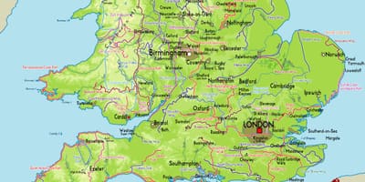 Карта южного побережья городов Великобритании
