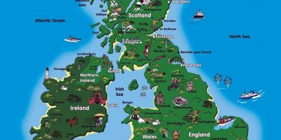 Великобритании притяжения карте
