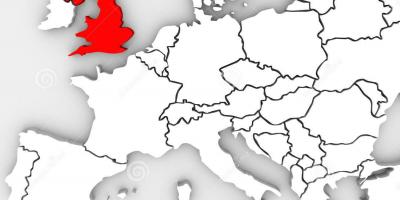 Карта Великобритании и Европе