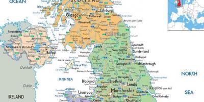 Карта всех университетов в Великобритании